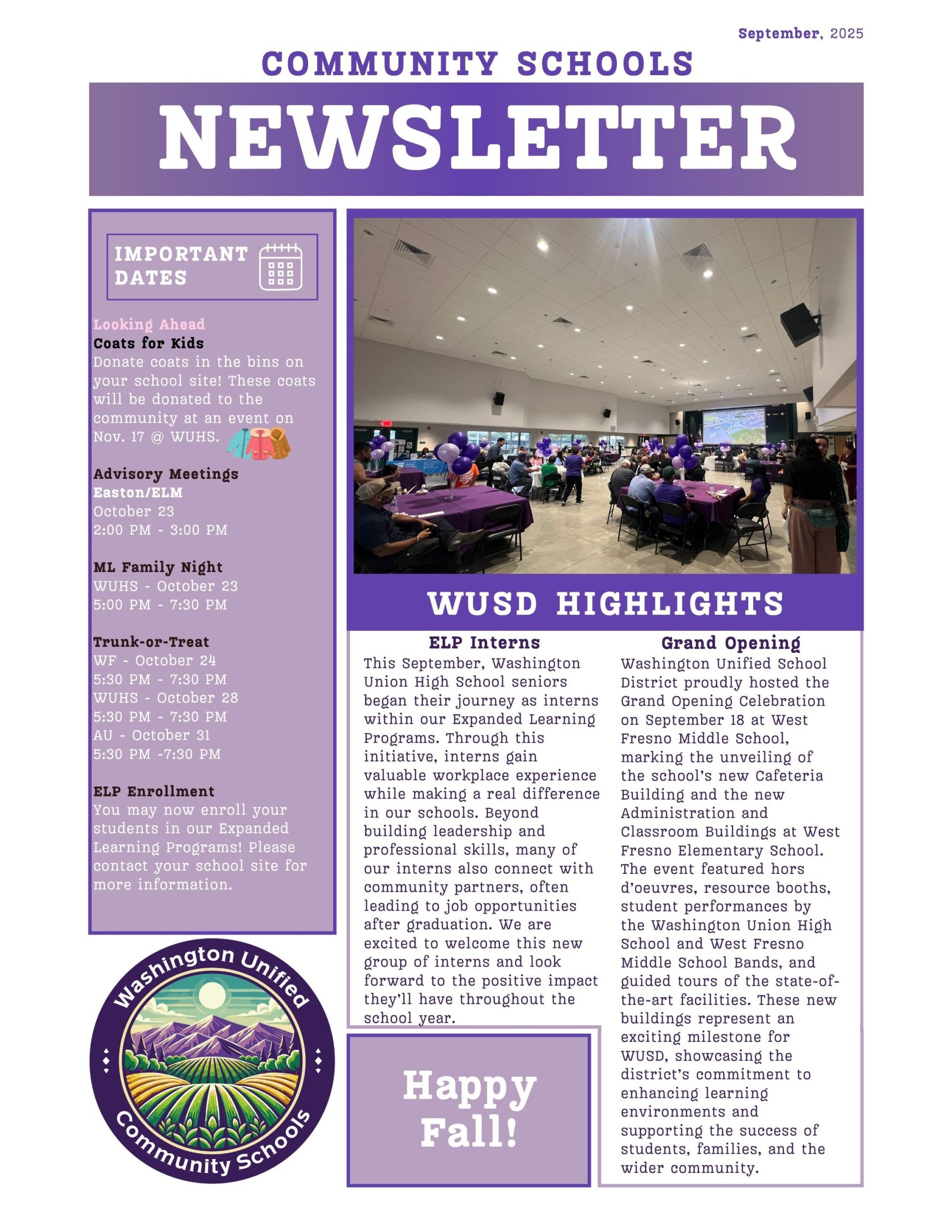 September Community Schools Newsletter